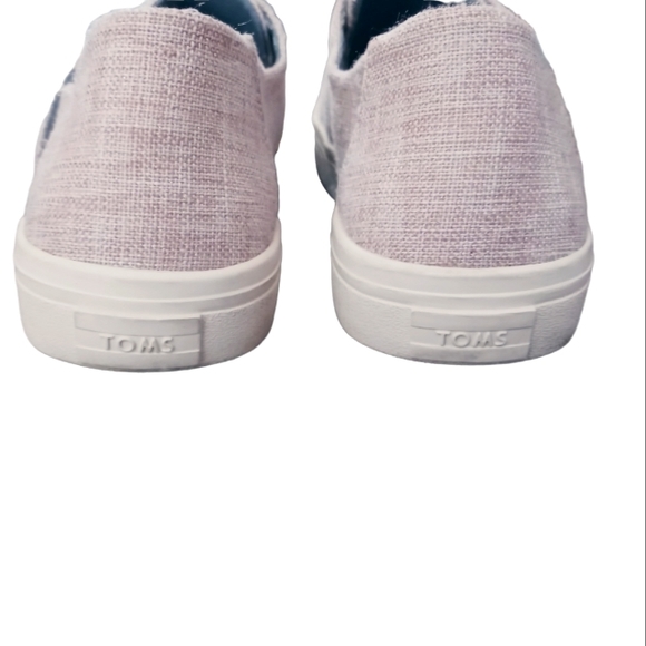 Toms Altair Women Canvas Pale Pink Metallic Hook & Loop Sneakers - Picture 7 of 10